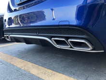 Rear Diffuser + Chrome Exhaust Tips For Mercedes Benz W205 Sedan S205 Wagon C300 C43 AMG di1