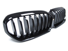 Glossy Black Front Kidney Grille Grill for BMW 5 Series G30 LCI 2021up W/ Camera