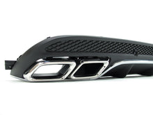 Rear Diffuser + Chrome Exhaust Tips For Mercedes Benz W205 Sedan S205 Wagon C300 C43 AMG di1
