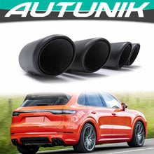 Fit for 11-14 Porsche Cayenne V8 Engine Exahsut Muffler Tips Matte Black et102