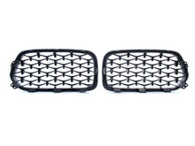 Glossy Black Diamond Front Kidney Grille Grill for BMW X2 F39 18-23