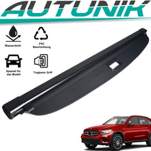 Parcel Shelf Boot Load Luggage Cover Blind Trunk Black For Mercedes GLC SUV X253 16-22