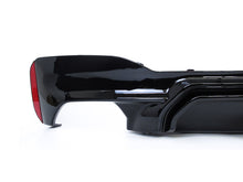 Glossy Black Rear Diffuser w/ LED Lights for BMW 5 Series G30 Sedan Sport Bumper 17-22