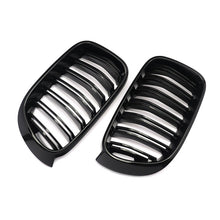 Front Kidney Grill Grille Double Line Gloss Black For BMW F25 X3 F26 X4 14-17