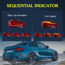 GTS Red Tail Lights W/Animation For BMW 2 Series 2014-2021 F22 F23 F87 Rear Lamps