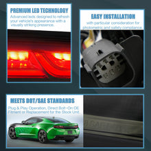 LED Smoke Tail Lights For Chevrolet Camaro 2016-2018 W/Sequential Signal