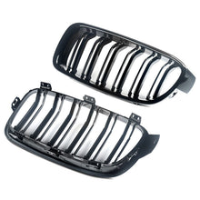Kidney Grill Grille Gloss Black Twin Bar For BMW F30 F31 3 Series 2012-2018