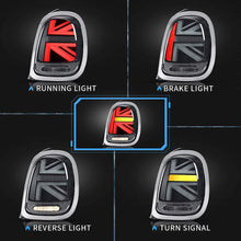 Sequential Red/Smoke LED Tail Lights For 14-19 Mini Cooper F55/56/57