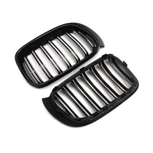 Front Kidney Grill Grille Double Line Gloss Black For BMW F25 X3 F26 X4 14-17