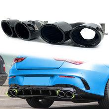 Gloss Black Muffler Exhaust Tips Pipes for Mercedes Benz A35 A45 CLA 35 45 AMG