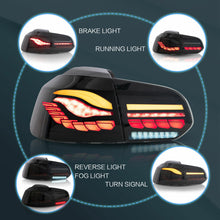 Smoked/Red LED Tail Lights For VW Golf 6 MK6 2009-2013 w/Sequential