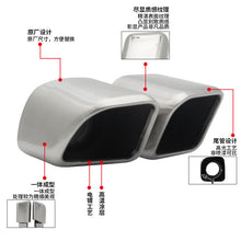 Stainless Steel Exhaust Tips Angle-Cut for Porsche Cayenne 958 92A S V6 V8 2018-2023