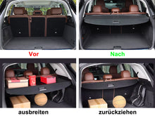 Parcel Shelf Boot Load Luggage Cover Blind Trunk Black For Mercedes GLC SUV X253 16-22