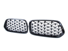 Glossy Black Diamond Front Kidney Grille Grill for BMW X2 F39 18-23