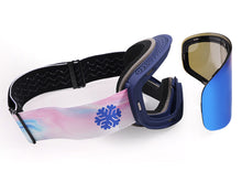 UV Protection Ski Glasses Anti-Fog Snow Goggles Windproof with OTG design For Ladies and Men HB-197B