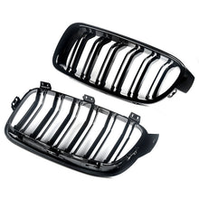Kidney Grill Grille Gloss Black Twin Bar For BMW F30 F31 3 Series 2012-2018