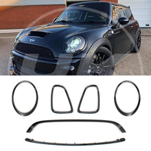Gloss Black Light and Grille Surround Trim Front Rear For MINI Cooper R56 06-13