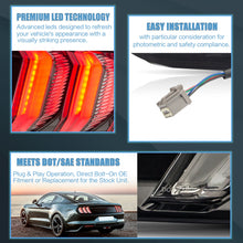 Clear LED Tail Lights Sequential For Ford Mustang 2015-2020 W/5 Modes set