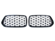 Glossy Black Diamond Front Kidney Grille Grill for BMW X2 F39 18-23