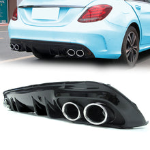 Rear Diffuser Chrome Exhaust Muffler Tips for Mercedes C Class W205 Sedan S205 Wagon AMG Bumper