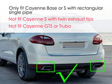 Black Matte Muffler Pipe Exhaust TipTail for Porsche Cayenne 92A V6 11-14