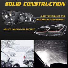 Full LED Projector Headlights For 2014-17 Volkswagen Golf MK7 w/Sequential