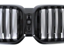 Glossy Black Front Kidney Grille Grill for BMW X3 G01 X4 G02 2022+ w/Camera