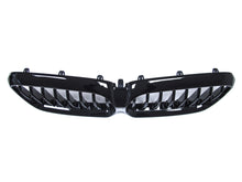Glossy Black Front Kidney Grille Grill for BMW 5 Series G30 LCI 2021up W/ Camera