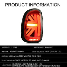 Full LED Red Tail Lights For BMW MINI Countryman R60 10-16 Rear Lamps