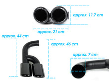 Black Exhaust Pipes Tips For Porsche Cayenne Base 92A Hybird 958 2011-2014