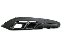 Glossy Black Rear Diffuser Exhaust Tips for Mercedes C205 A205 AMG Bumper