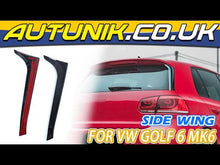 For VW Golf 6 MK6 GTI Rear Window Side Spoiler Wing GTR GTD R vw5