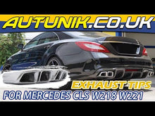 Chrome Dual Muffler Pipe Exhaust Tips For Mercedes Benz CLS W218 C218 C219 W221 S63 AMG W212 et91