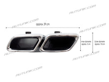 Rear Diffuser Chrome Exhaust Tips fpr Mercedes W205 Sedan w/ Standard Bumper di22