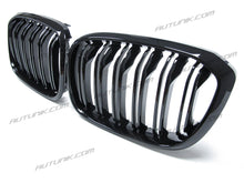 Glossy Black Front Kidney Grille Grill Dual Slats for BMW X3 G01 X4 G02 2018-2021 fg123