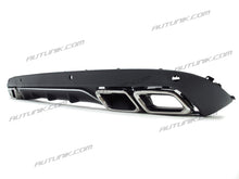 Rear Diffuser Chrome Exhaust Tips fpr Mercedes W205 Sedan w/ Standard Bumper di22