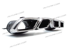 Rear Diffuser Chrome Exhaust Tips fpr Mercedes W205 Sedan w/ Standard Bumper di22