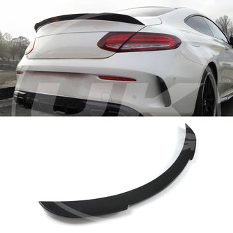 Rear Spoiler Lip Black for Mercedes Benz C Class Coupe C205 14-18