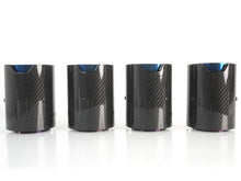 4x Carbon Fiber Exhaust Tips for BMW F80 M3 F82 M4 65-67mm pipes Gloss Blue Inner