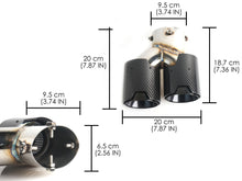 Glossy Carbon Fiber Exhaust Tips Black for BMW G42 G20 G22 G26 G30 60-63mm pipes