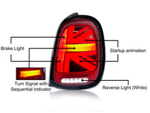 Sequential Red/Smoke LED Tail Lights For 14-19 Mini Cooper F55/56/57