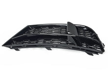 Black Front Bumper Fog Light Grilles Cover For Audi A3 S3 8V S-Line 2017-2020