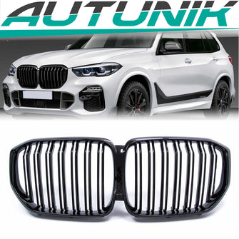 Glossy Black Front Kidney Grill Grille For BMW X5 G05 2019-2021