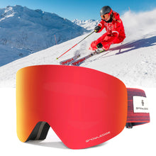 UV Protection Ski Glasses Anti-Fog Snow Goggles Windproof with OTG design For Ladies and Men HB-197B