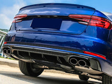 Black Rear Diffuser + Exhaust Tips for Audi A4 B9 S-line Sport Bumper 2017-2019