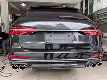 Carbon Look Rear Diffuser Chrome Exhaust Tips For Audi A6 C8 S6 S-Line 19-22