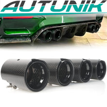 4x Carbon Fiber Exhaust Tips for BMW F80 M3 F82 M4 65-67mm pipes Gloss Black Inner