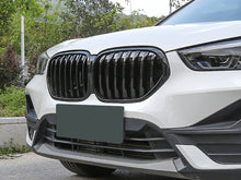 Gloss Black Single Slat Front Kidney Grille Grill for BMW X1 F48 F49 LCI 20-21