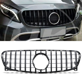 Front Grille Gloss Black Bumper Grill for Mercedes GLA X156 14-16