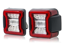 LED Rear Tail Lights for Jeep Wrangler JL 2018-2024 Upgrade Lamps Clear Red